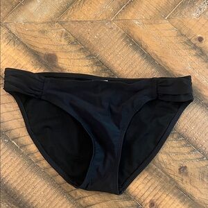Xhilaration Black Bikini Bottom with Side Twist Detail